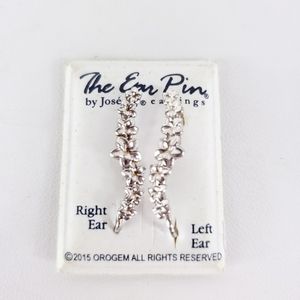 Jose Jay Sterling Floral Ear Climber Earrings